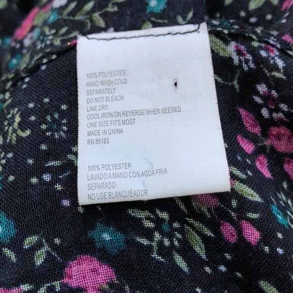 Multi Floral Large Scarf - Picture 3 of 3